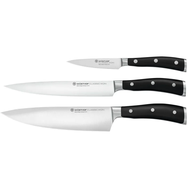Wüsthof Classic Ikon knivsæt, sort