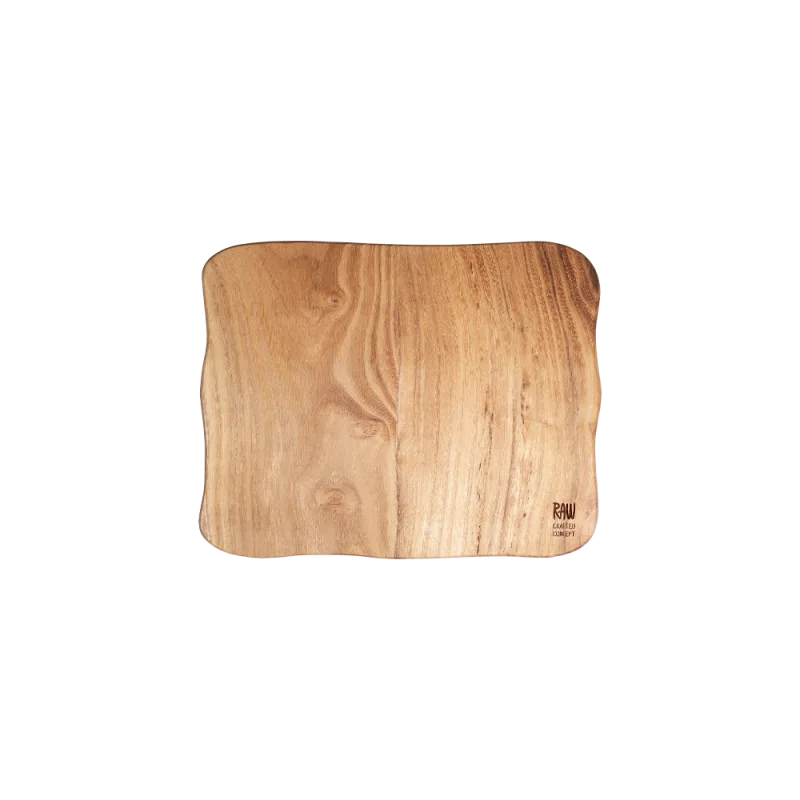 Raw Teak skærebræt - 32x24 cm