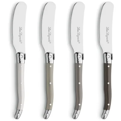 Lou laguiole Smørknive 4-pak, blandede farver