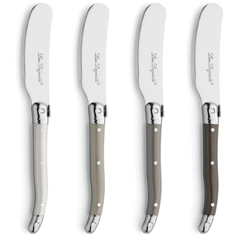 Lou laguiole Smørknive 4-pak, blandede farver
