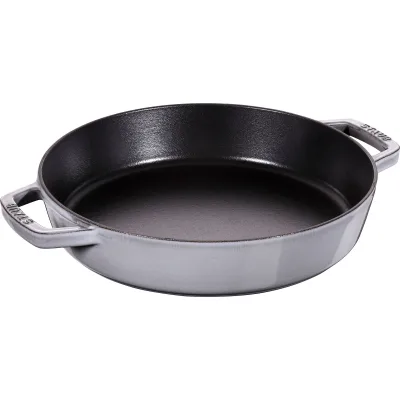 Staub Stegepande i støbejern med 2 håndtag, 26 cm, grafitgrå