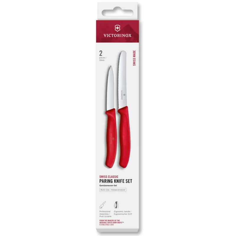 Victorinox Swiss Classic urtekniv og tomatkniv, rød