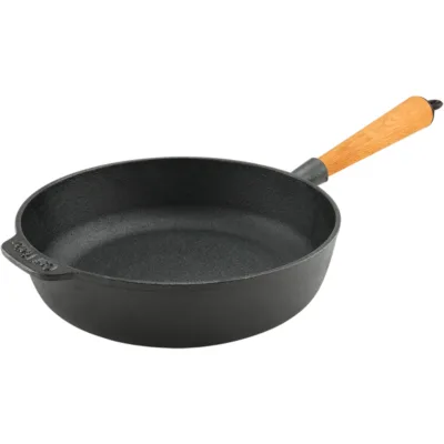 Carl victor Støbejerns sauterpande 25 cm, med bøgegreb