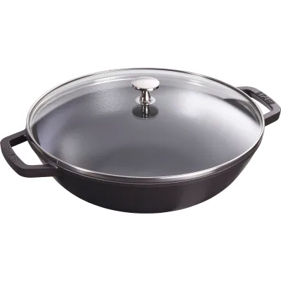 Staub Wok med glaslåg 30 cm, sort