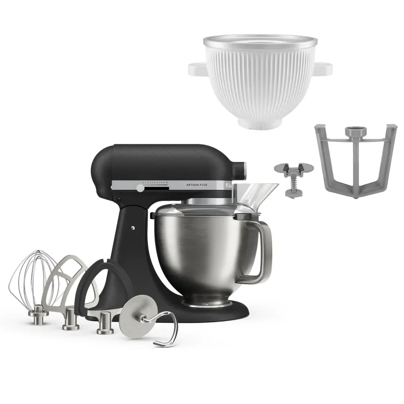 Kitchenaid Artisan Plus køkkenmaskine med istilbehør til is, cast iron black