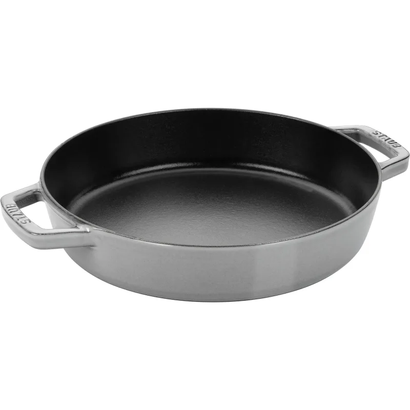Staub Stegepande i støbejern med 2 håndtag 20 cm, grafitgrå