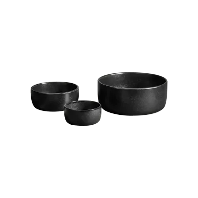 Raw skålesæt 9,5 cm - 13,5 cm - 19,5 cm - Titanium Black