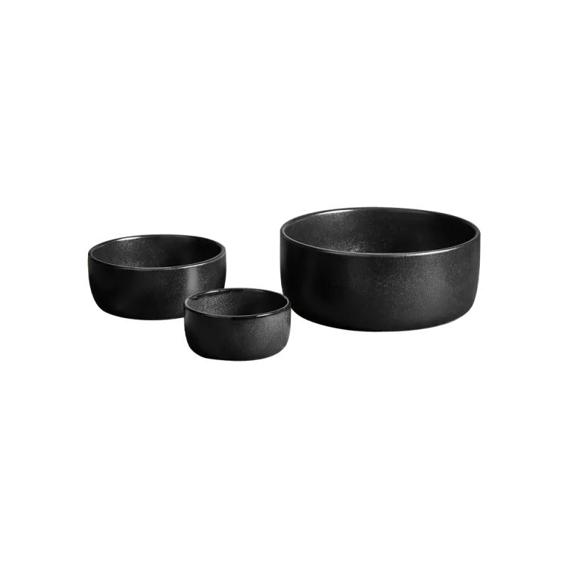 Raw skålesæt 9,5 cm - 13,5 cm - 19,5 cm - Titanium Black
