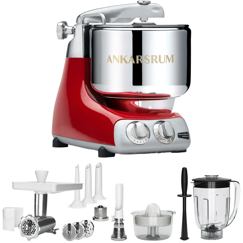 Ankarsrum AKM 6230 Køkkenmaskine + Deluxe pakke, Red