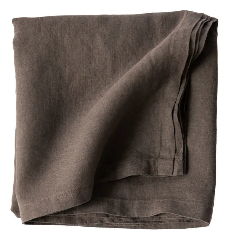 Tell me more Dug i hør 145 x 145 cm, taupe
