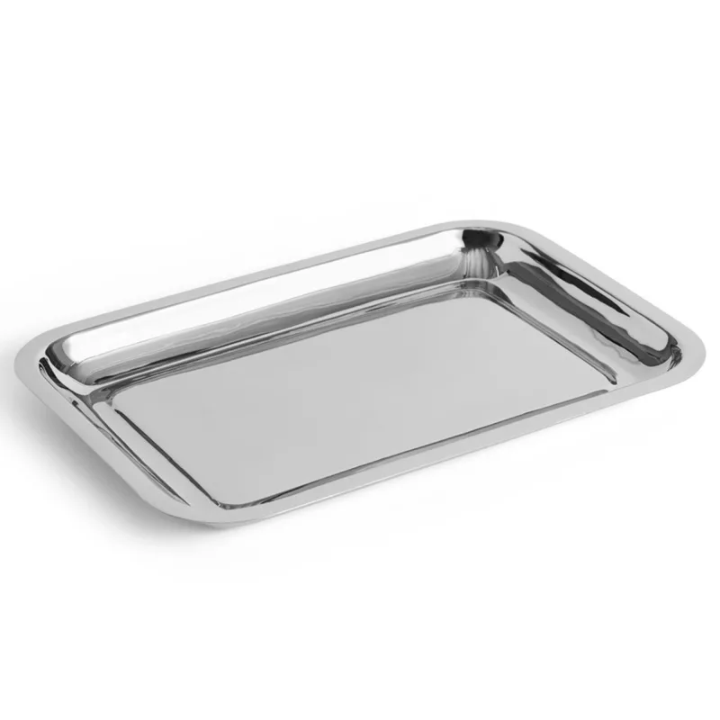 Hay Essential Steel lille rektangulær bakke 26 × 18 cm, rustfrit stål