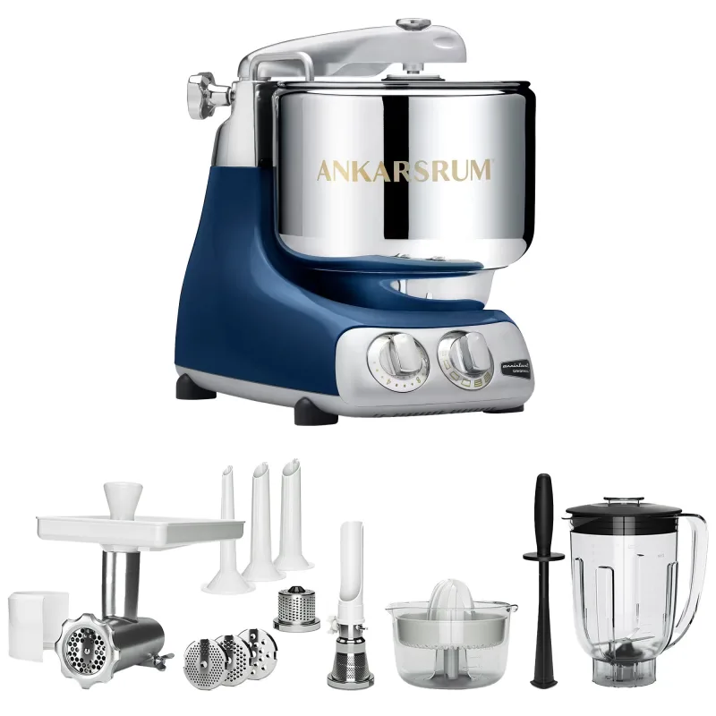Ankarsrum AKM 6230 køkkenmaskine + deluxe pakke, ocean blue