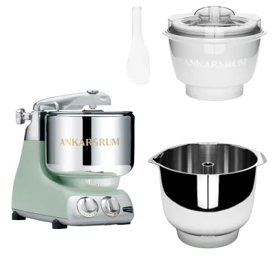 Ankarsrum Assistent Original Nordic Sage + Ismaskine + Piskeskål