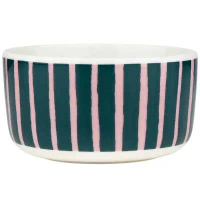 Marimekko Piccolo skål 5 dl, hvid/rosa/grøn