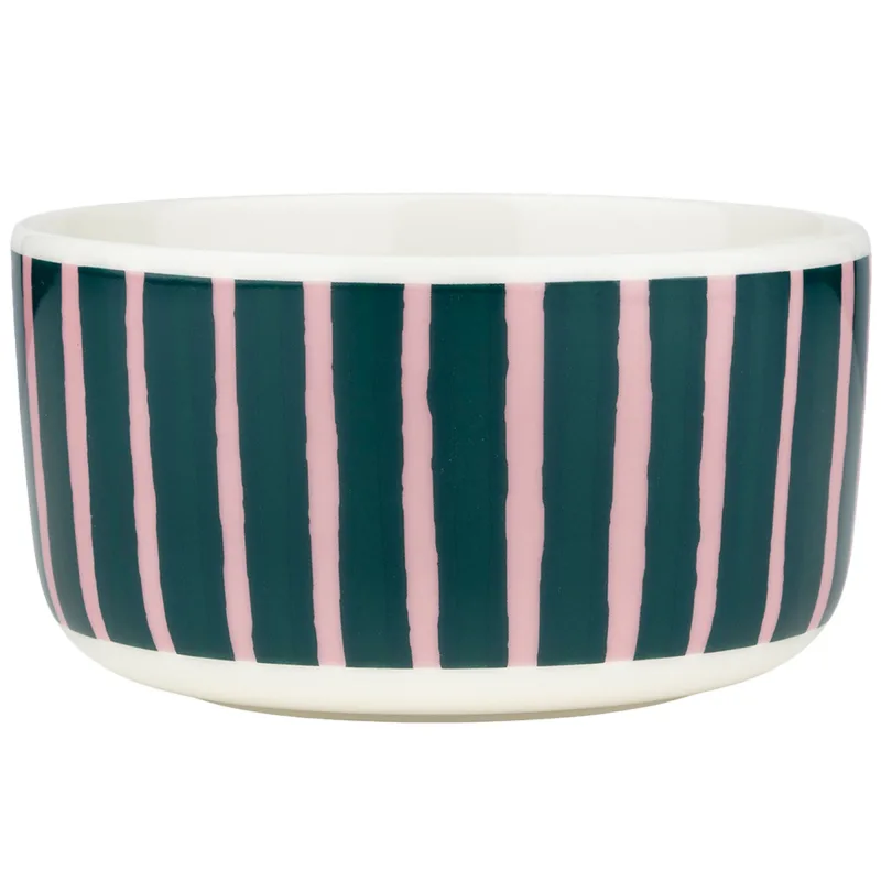 Marimekko Piccolo skål 5 dl, hvid/rosa/grøn