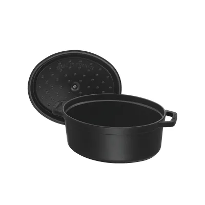 Staub La Cocotte oval støbejernsgryde 29 cm / 4,2 liter, sort