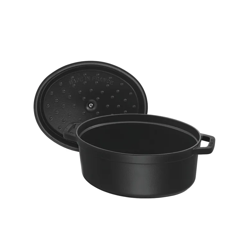 Staub La Cocotte oval støbejernsgryde 29 cm / 4,2 liter, sort
