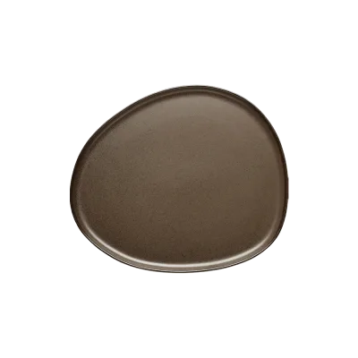 Raw Organic middagstallerken - Metallic Brown