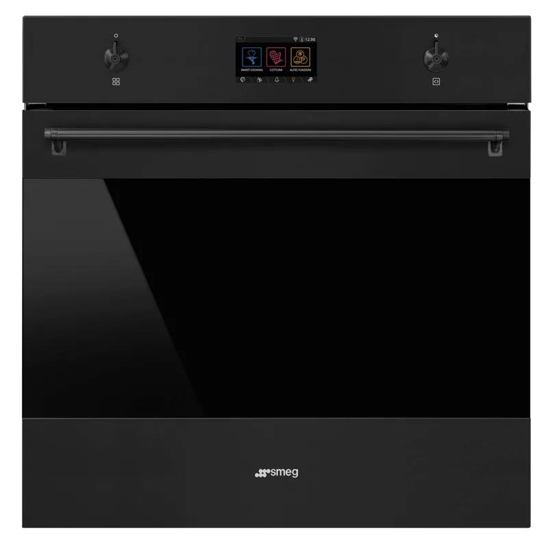 Smeg SO6303APN Classic indbygningsovn med mikro- og dampfunktion, mat sort