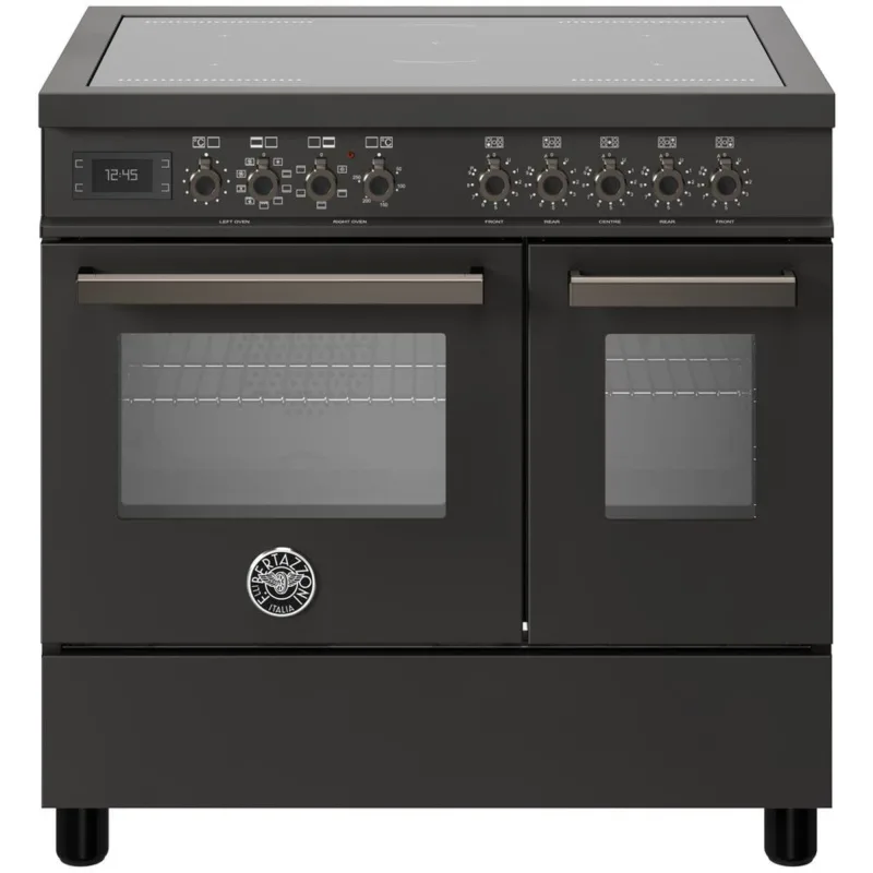 Bertazzoni PRO95I2ECAT Professional induktionskomfur med dobbeltovn 90 cm, mat sort