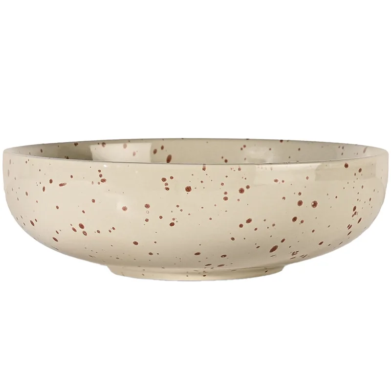 Sagaform Ditte serveringsskål, beige/bordeaux