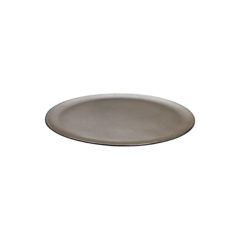 Raw rundt fad 34 cm - Metallic Brown