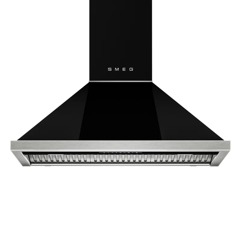 Smeg Portofino KCU94BL vægmonteret emhætte 90 cm, sort