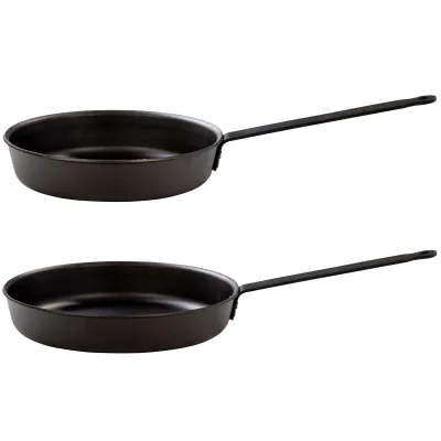 Kockums Jernverk Stegepandesæt kulstål, 24 + 28 cm