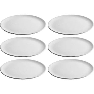 Aida RAW desserttallerken, arctic white, 6 stk.