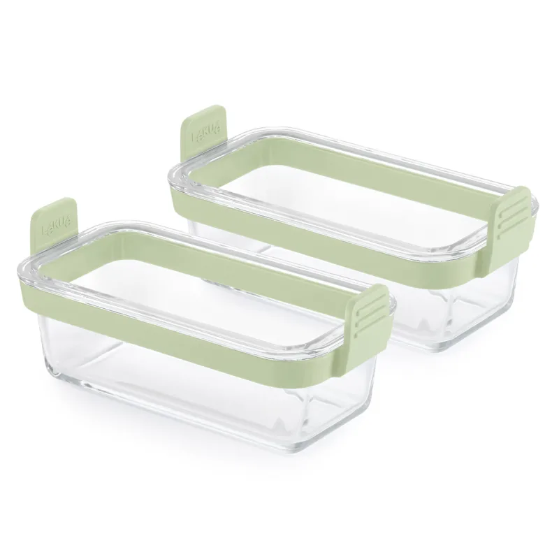 Lékué Airfryerform glas rektangulær 2-pak