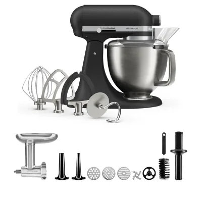 Kitchenaid Artisan Plus køkkenmaskine med kødkværn, 4,7 liter, cast iron black