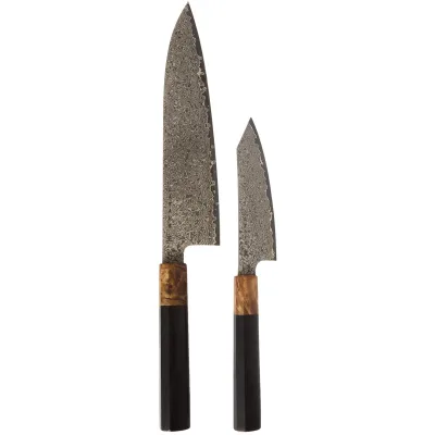 Satake OMO Bunka Petty 12 cm + kokkekniv 21 cm