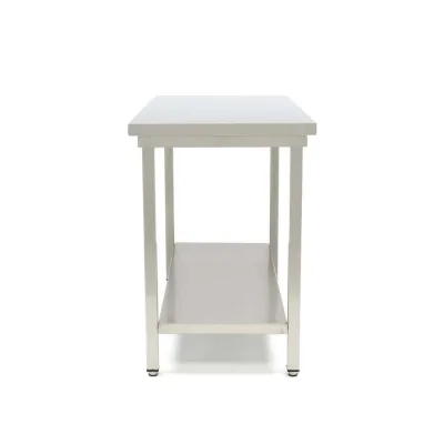 Arbejdsbord i rustfrit stål 'Deluxe' 800 x 700 mm