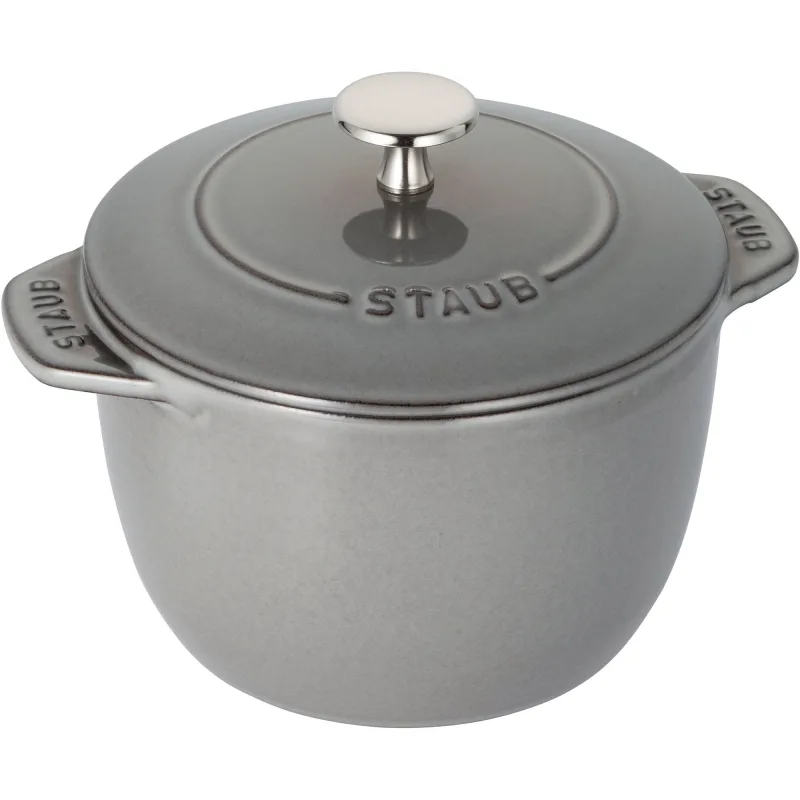 Staub La Cocotte risgryde i støbejern 16 cm/1,75 liter, grafitgrå