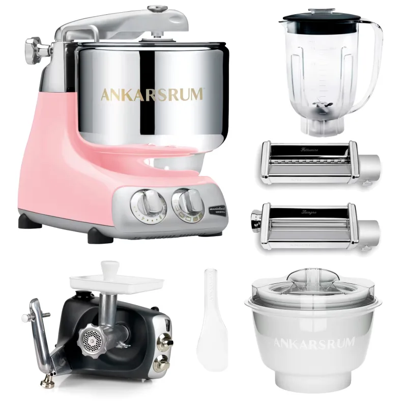 Ankarsrum Assistent Original køkkenmaskine med middagspakke, cloudy pink