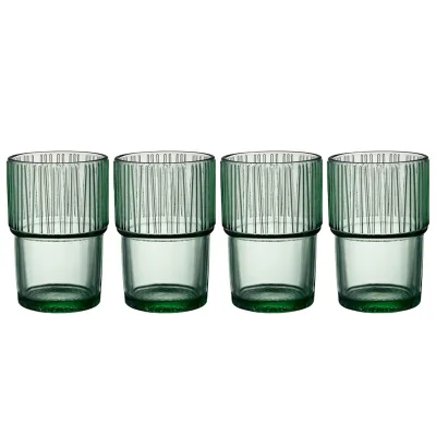 Bitz Kusintha Caféglas 38 cl, grøn, 4 stk.