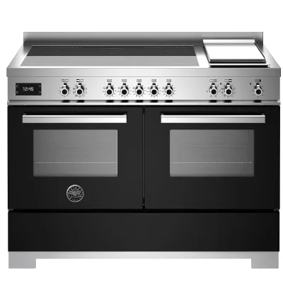 Bertazzoni PRO125I2ENET2 Professional induktionskomfur 120 cm med 5 zoner, elektriskstegebord og 2 ovne, sort