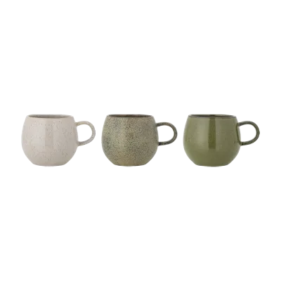 Addison farvede krus 50 cl (3-pak) - Grøn
