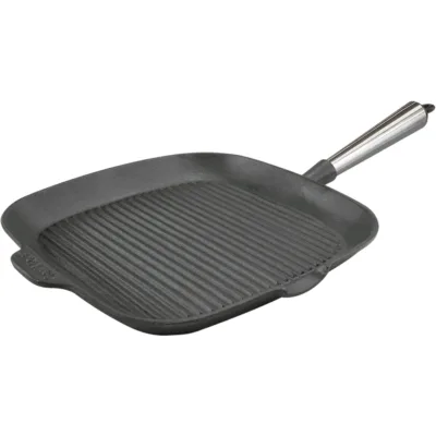 Carl victor Firkantet grillpande støbejern 28 cm med høje kanter, jern