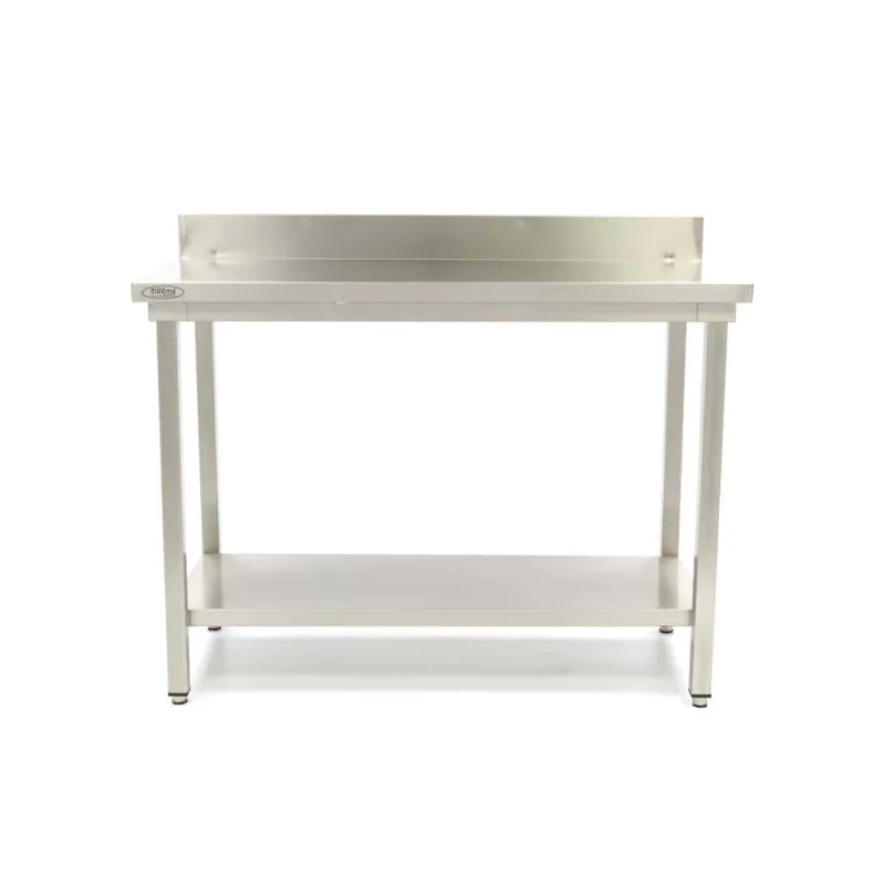 Rustfrit stål arbejdsbænk 'Deluxe' 1800 x 700 mm med backsplash
