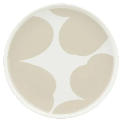 Marimekko Iso Unikko Tallerken 20 cm, hvid/beige