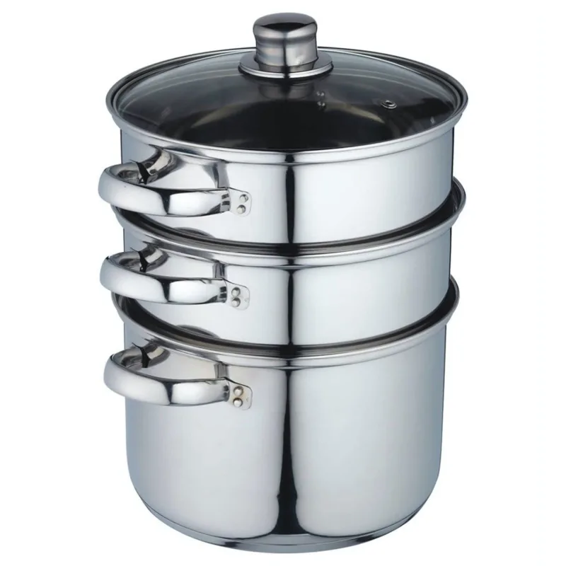 Kitchencraft Three Tier Dampkoger 22 cm, 3 lag
