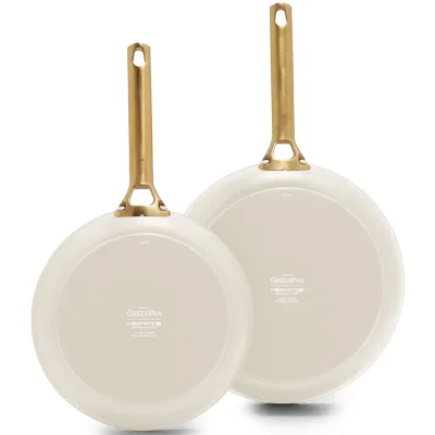 Greenpan Padova stegepandesæt 24 + 28 cm, cream