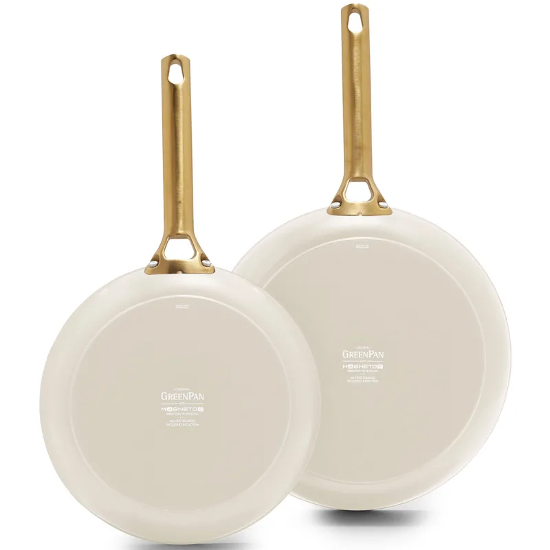 Greenpan Padova stegepandesæt 24 + 28 cm, cream