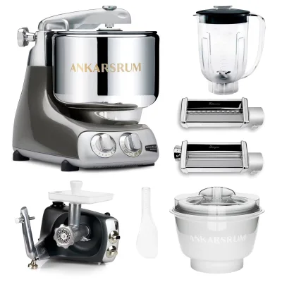 Ankarsrum Assistent Original køkkenmaskine med middagspakke, black chrome