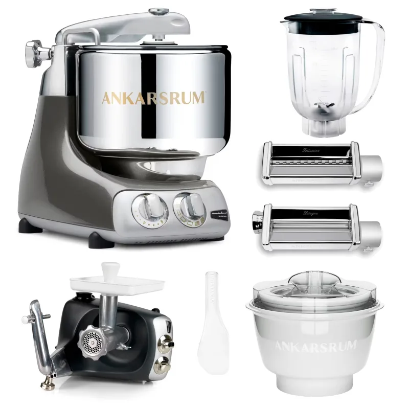 Ankarsrum Assistent Original køkkenmaskine med middagspakke, black chrome