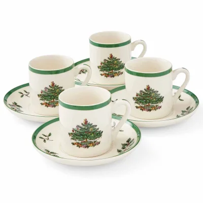 Spode Christmas Tree espressokop, 4 stk.