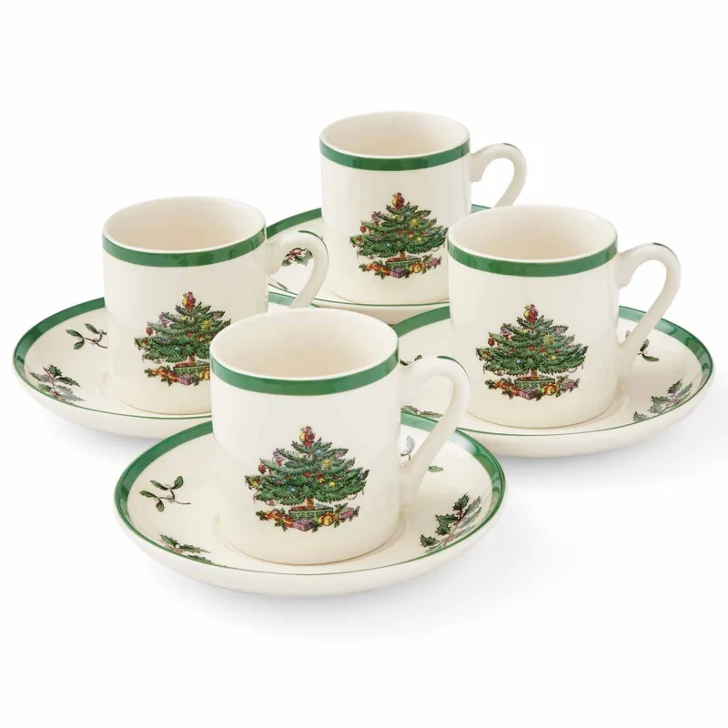Spode Christmas Tree espressokop, 4 stk.