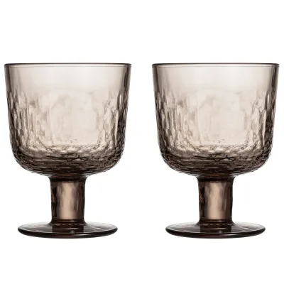Arabia Mainio glas på fod 30 cl, mocca, 2 stk.