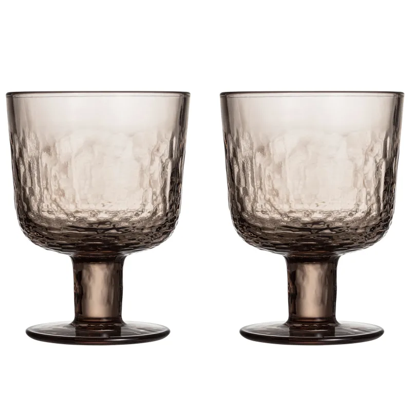 Arabia Mainio glas på fod 30 cl, mocca, 2 stk.